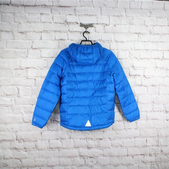 LL Bean Ultralight 650 Deep Sapphire Nylon Down Hooded Winter Jacket L14-16 - Picture 8 of 9